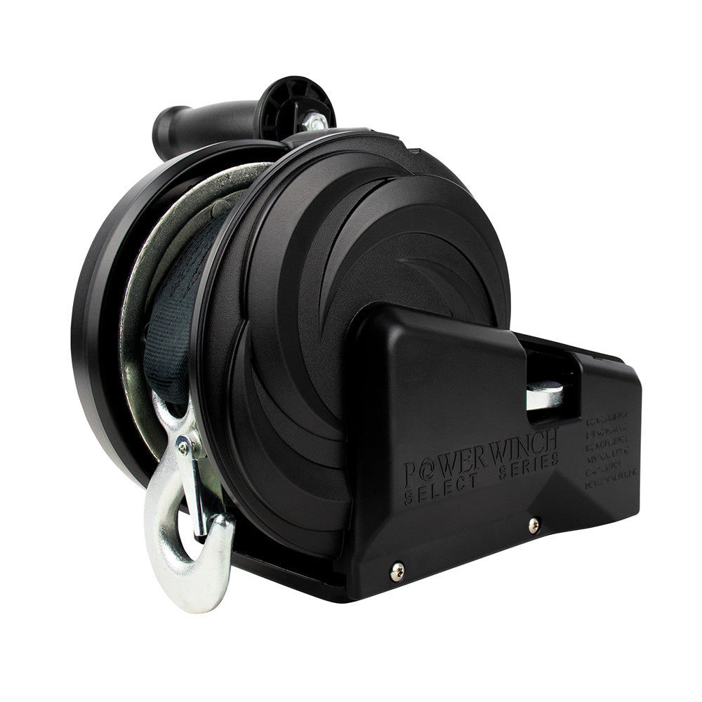 Powerwinch Select Series Winch 1800lb 2 Speed 6 Crank Arm Carbon Black 21400W18006BR