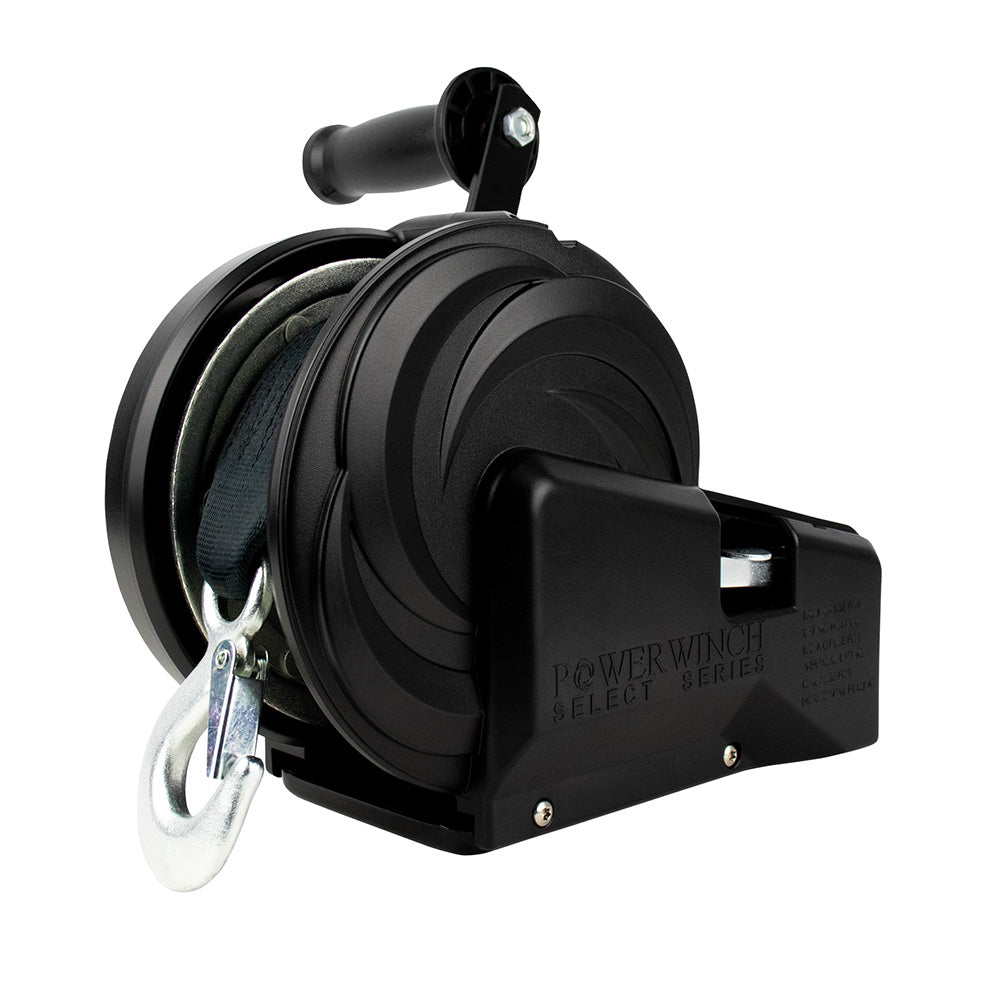 Powerwinch Select Series Winch 1800lb 2 Speed 8 Crank Arm Carbon Black 21400W18008BR