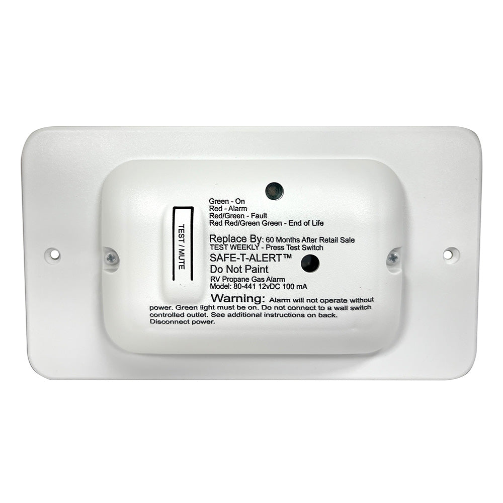 SafeTAlert 80 Series White Propane Gas Alarm 12V