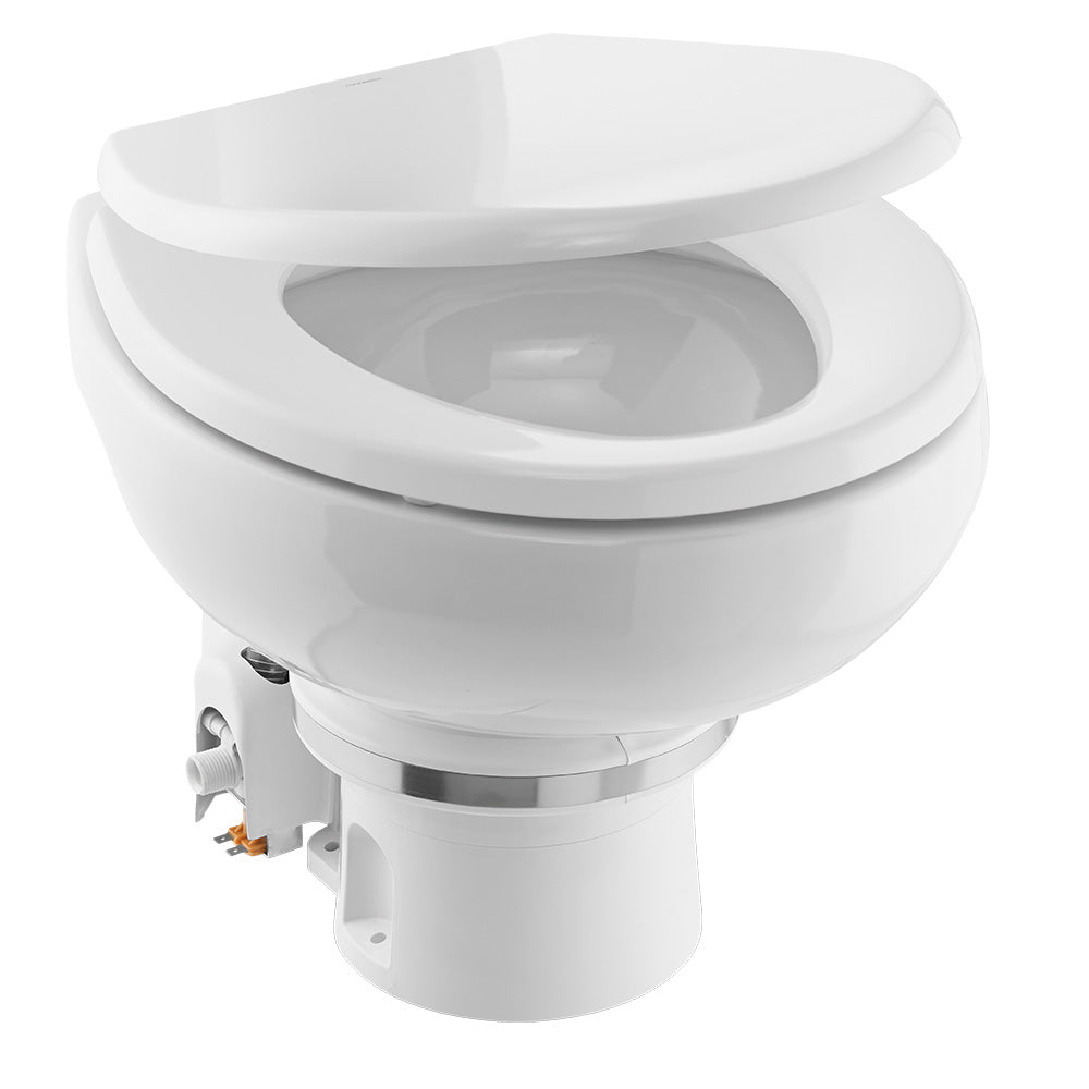 Dometic MasterFlush 7160 White Electric Macerating Toilet wOrbit Base Raw Water Flush 24V
