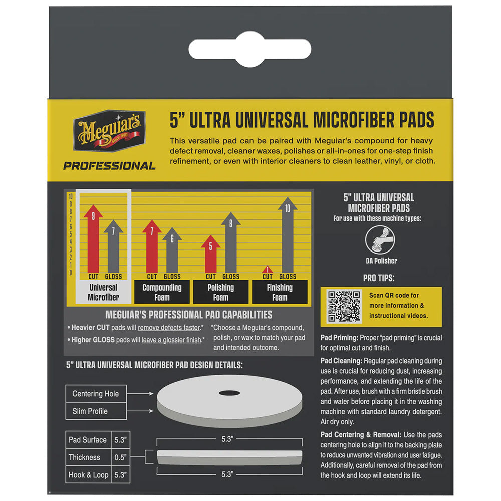 Meguiars Professional 5 Ultra Universal Microfiber Pads 2Pack