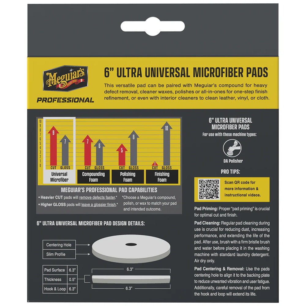 Meguiars Professional 6 Ultra Universal Microfiber Pads 2Pack