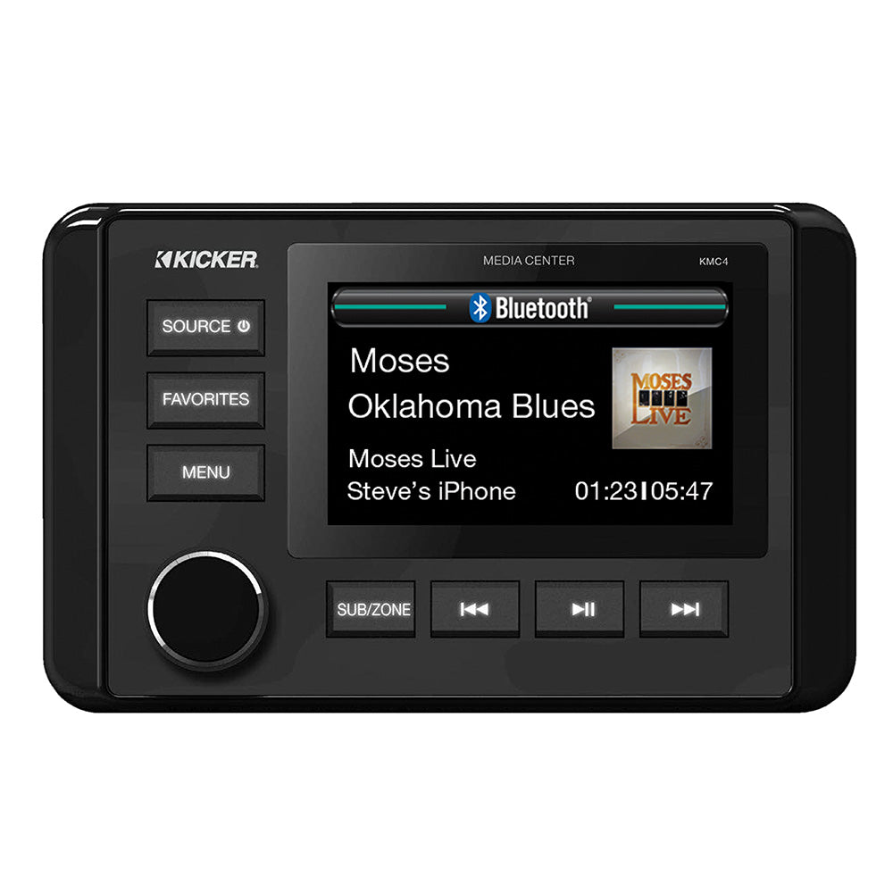 KICKER KMC4 WeatherResistant GaugeStyle Media Center wBluetooth