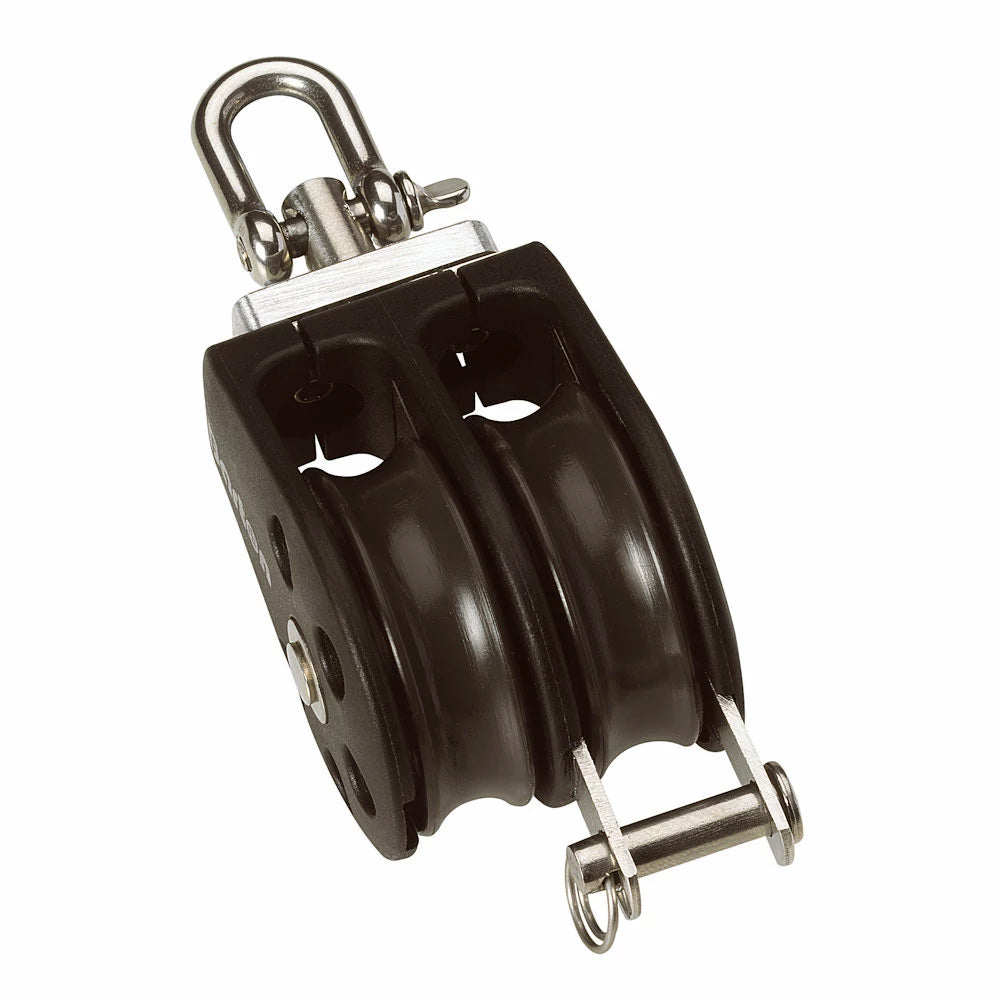 Barton Size 1 30mm Plain Bearing Pulley Block Double Swivel Becket