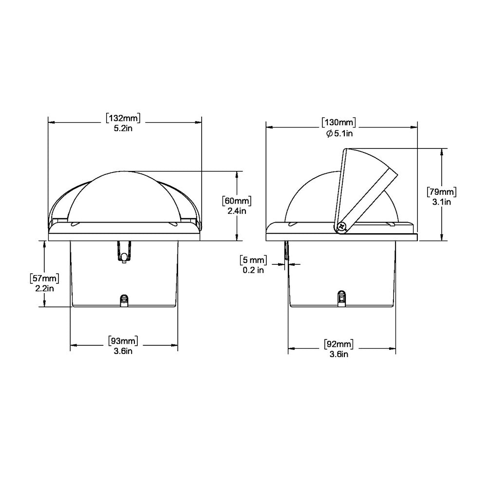 Ritchie SS1002W SuperSport Compass Flush Mount White