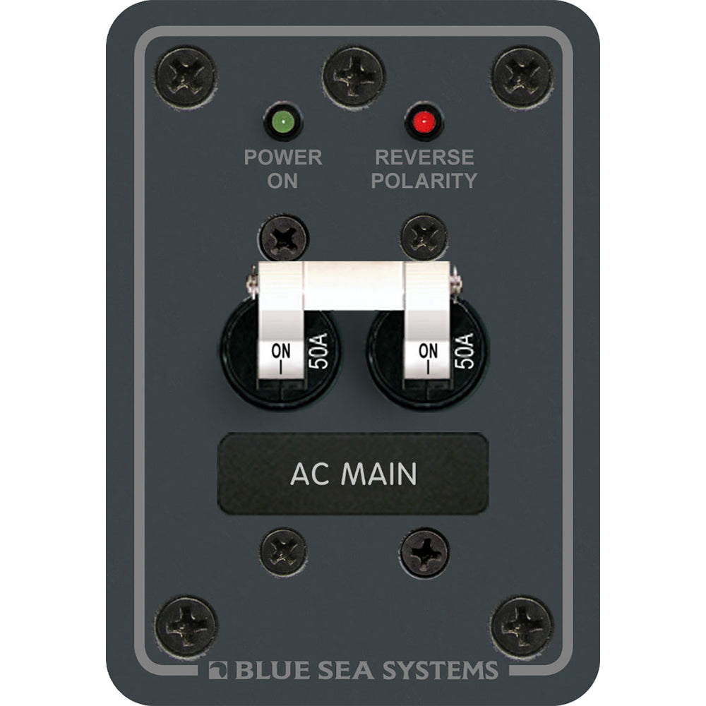 Blue Sea 8079 AC Main Only Circuit Breaker Panel White Switches