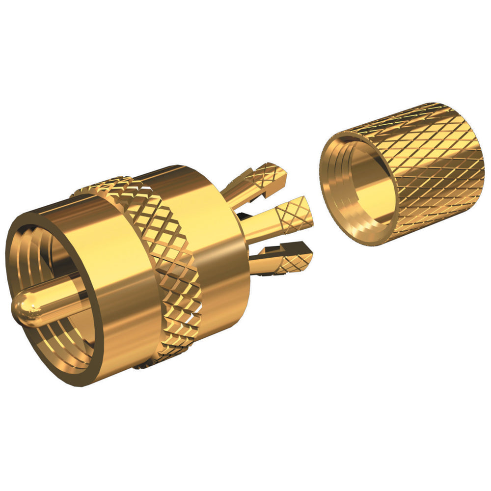 Shakespeare PL259CPG Solderless PL259 Connector for RG8X or RG58AU Coax Gold Plated