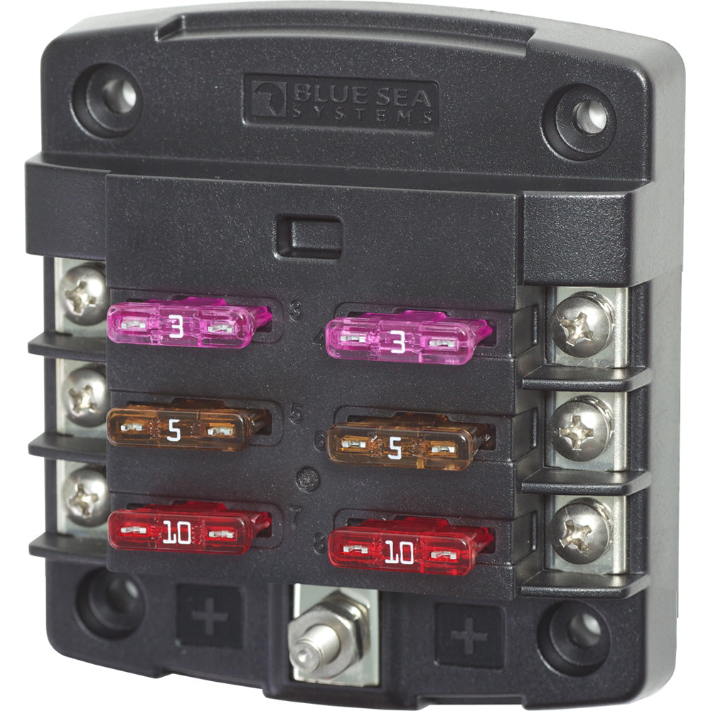 Blue Sea 5033 ST Blade Fuse Block wout Cover 6 Circuit wout Negative Bus