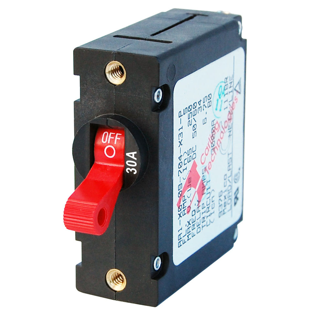 Blue Sea 7221 AC DC Single Pole Magnetic World Circuit Breaker 30 Amp