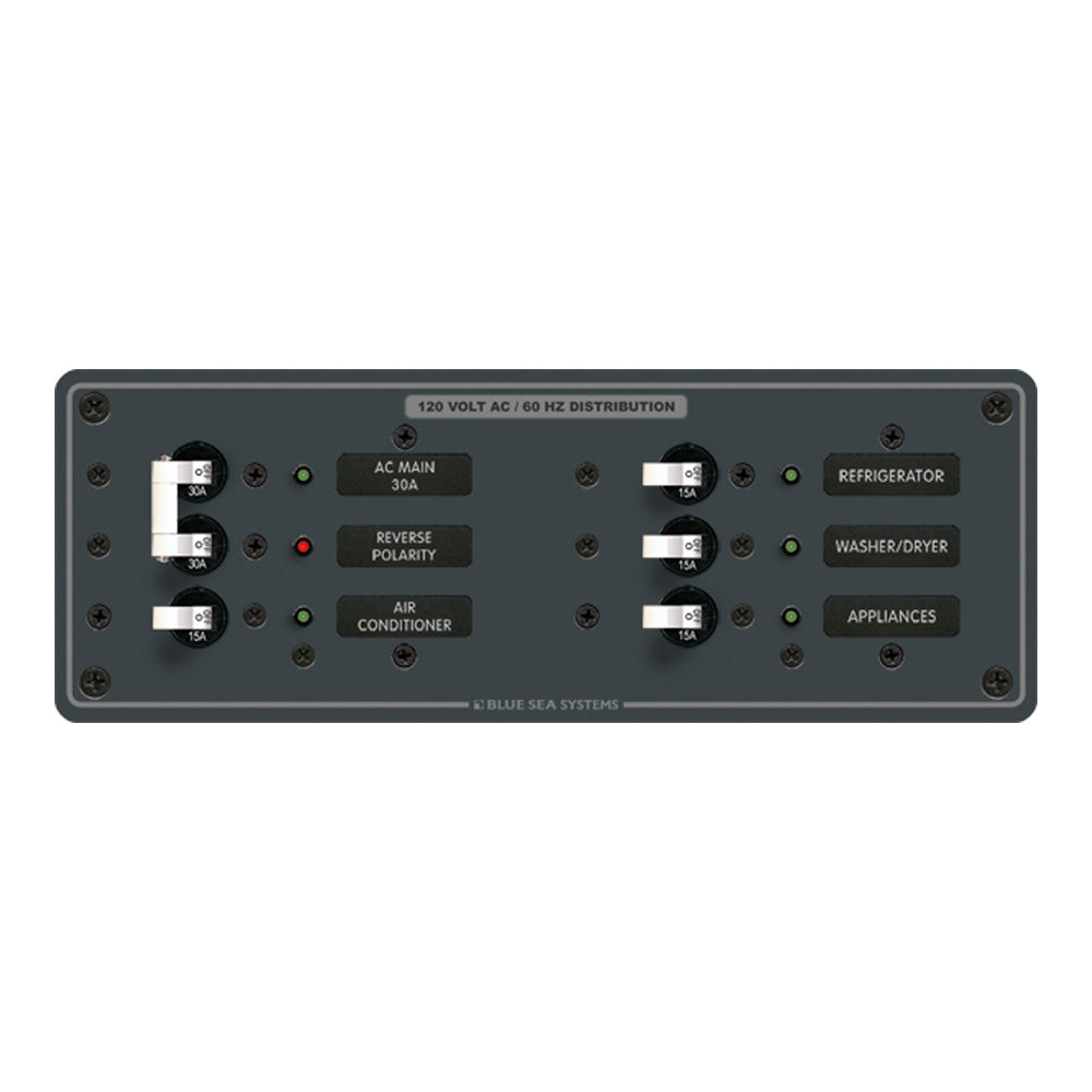 Blue Sea 8099 AC Main 4 Positions Toggle Circuit Breaker Panel White Switches