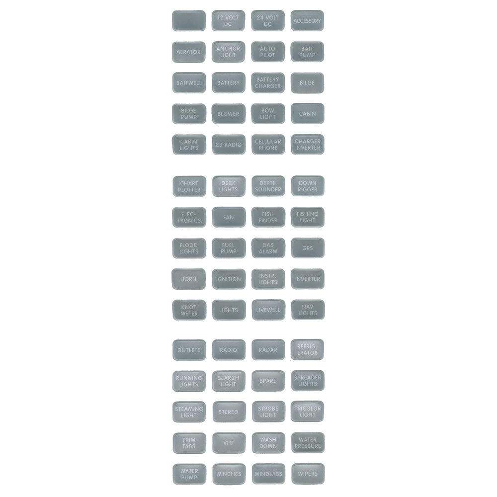 Blue Sea 8217 Grey Small Format Label Kit 60 Labels