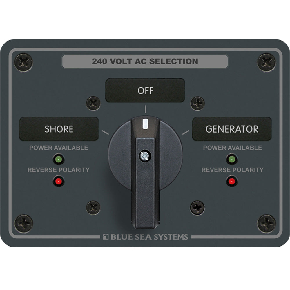 Blue Sea 8363 AC Rotary Switch Panel 65 Ampere 2 Positions OFF 3 Pole