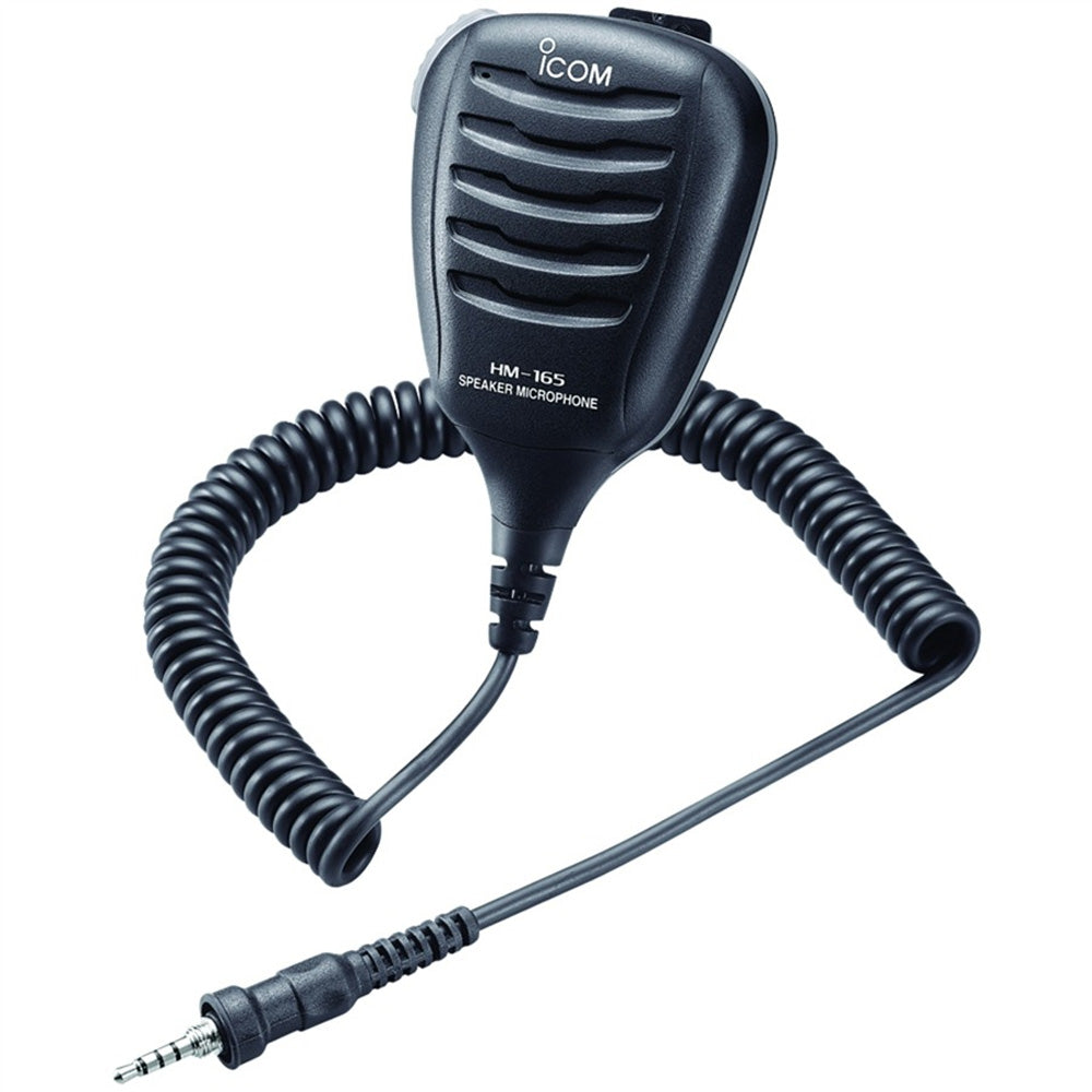 Icom HM165 Speaker Mic wAlligator Clip Waterproof