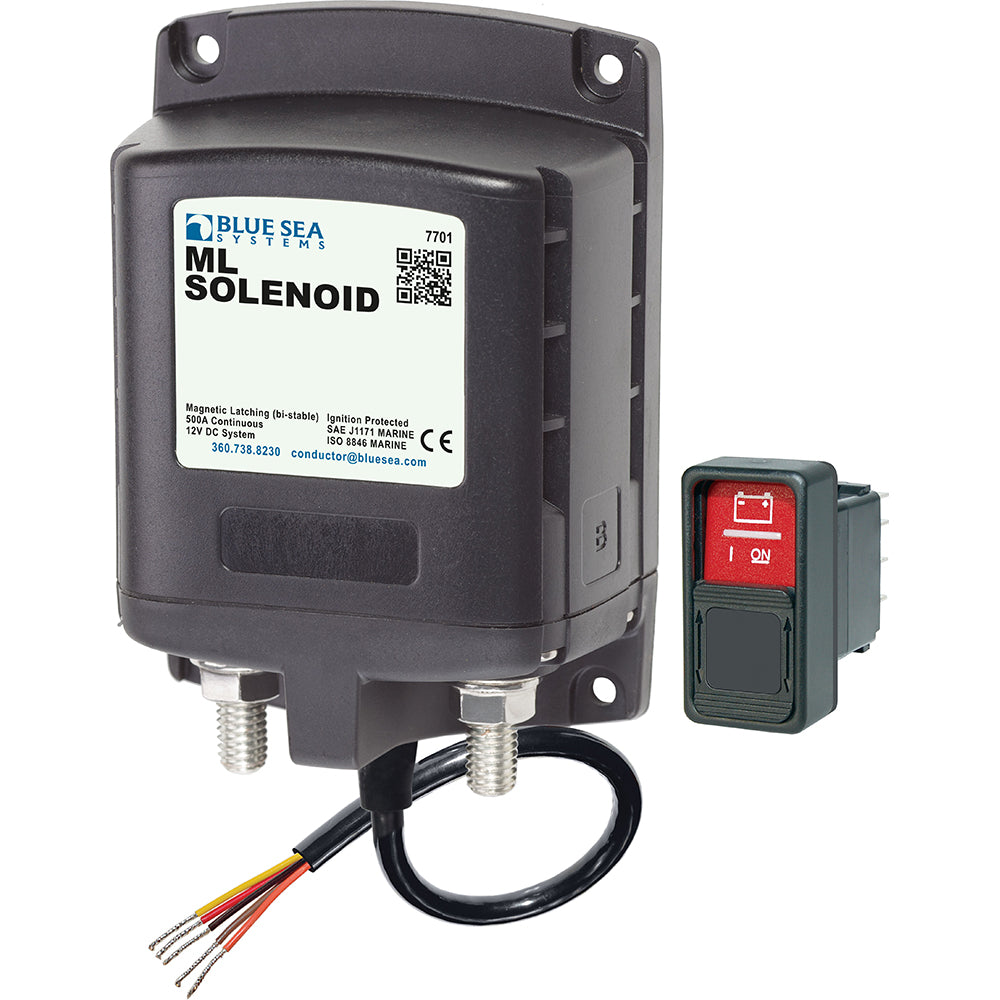 Blue Sea 7701 MLSeries Solenoid wContura Switch 12VDC