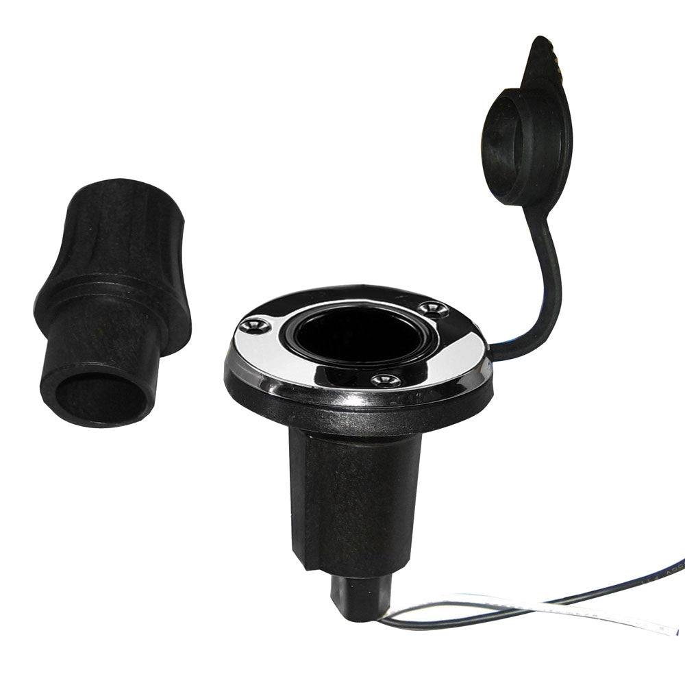 Perko Locking Collar Pole Light Mounting Base 2 Pin Round Stainless Steel