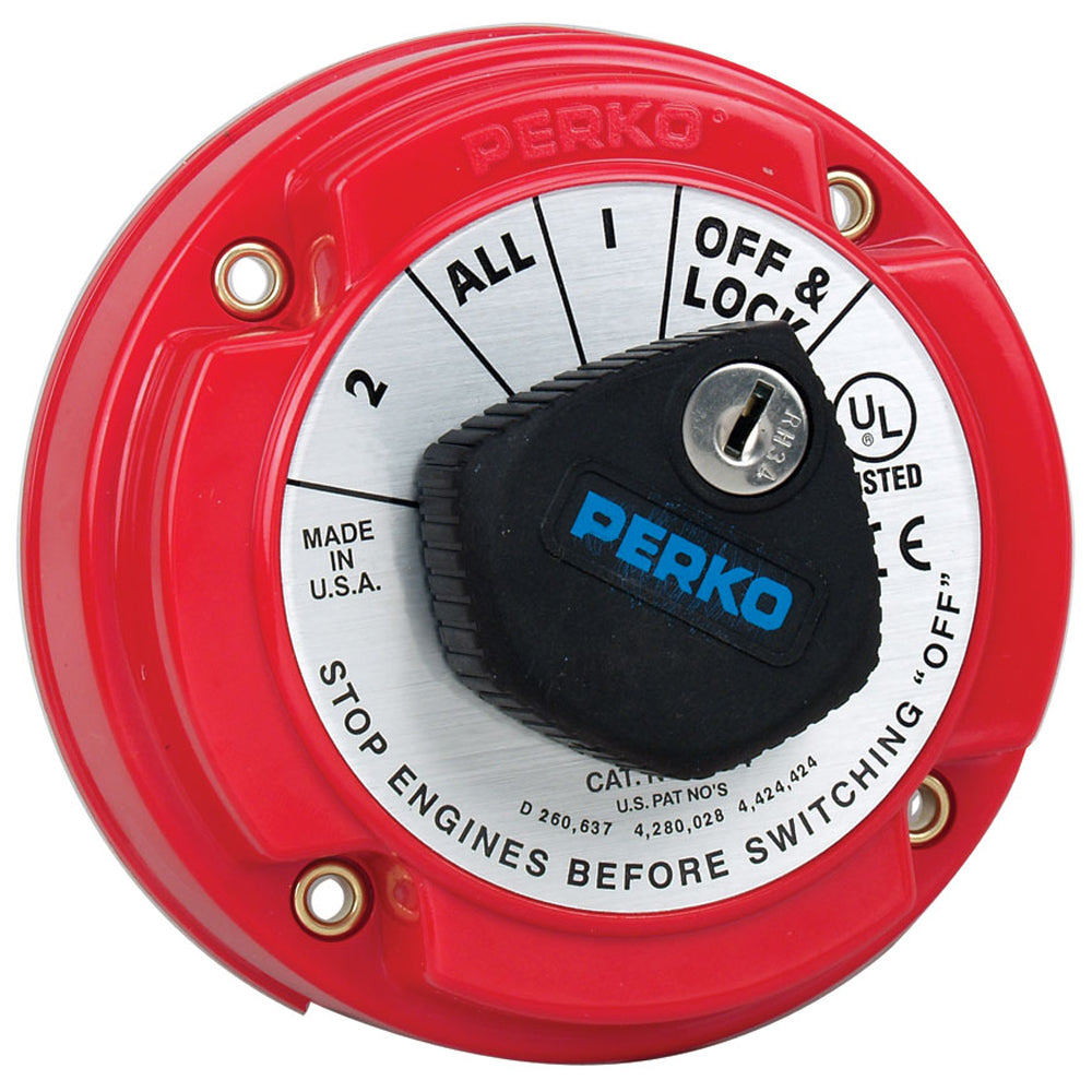 Perko 8504DP Medium Duty Battery Selector Switch wAlternator Field Disconnect Key Lock