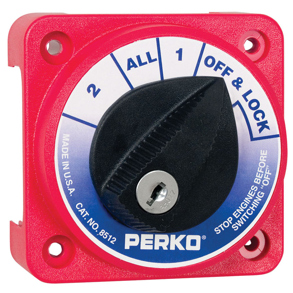 Perko Compact Medium Duty Battery Selector Switch wKey Lock