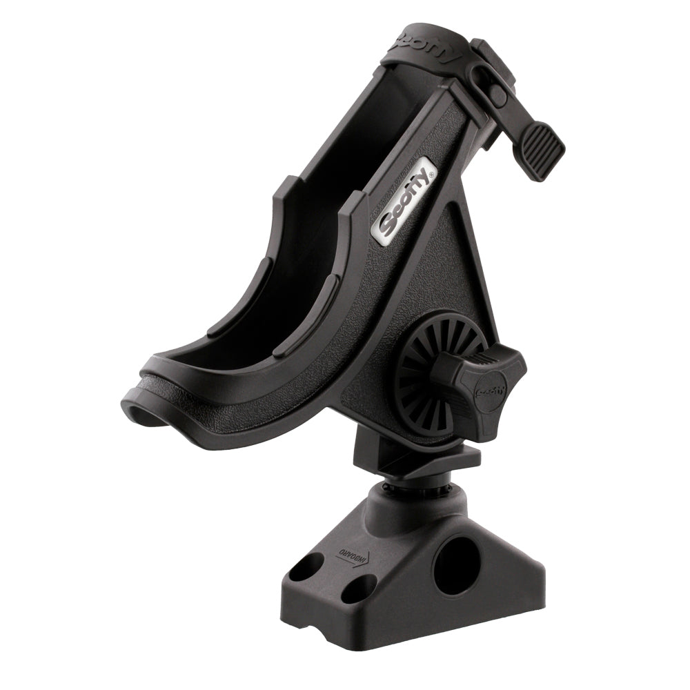 Scotty 280 Bait CasterSpinning Rod Holder w241 DeckSide Mount Black