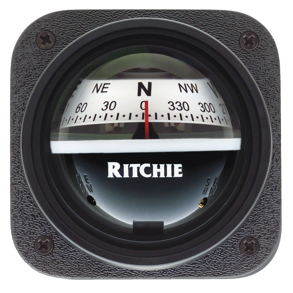 Ritchie V537W Explorer Compass Bulkhead Mount White Dial