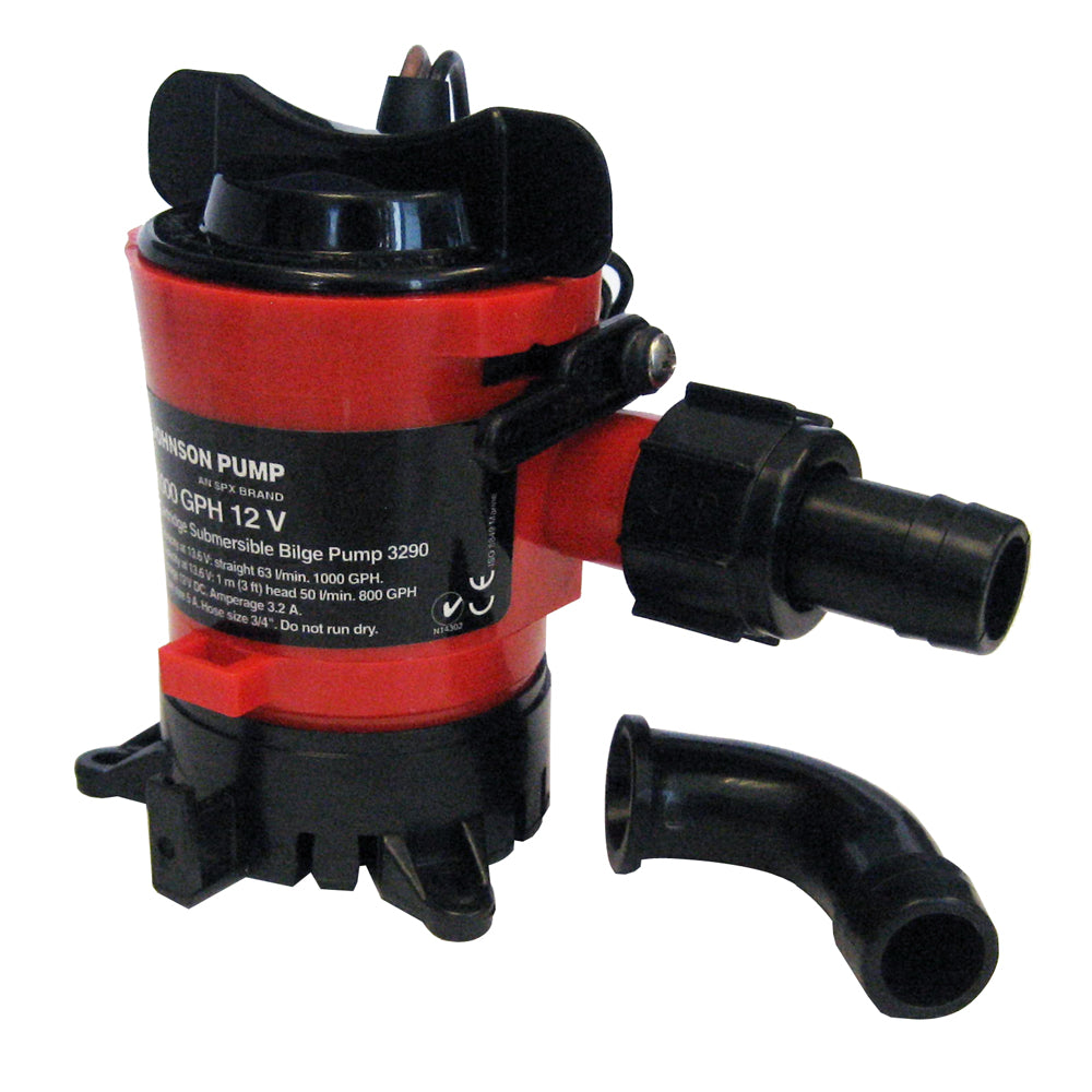 Johnson Pump 1000 GPH Bilge Pump 34 12V Dura Ports