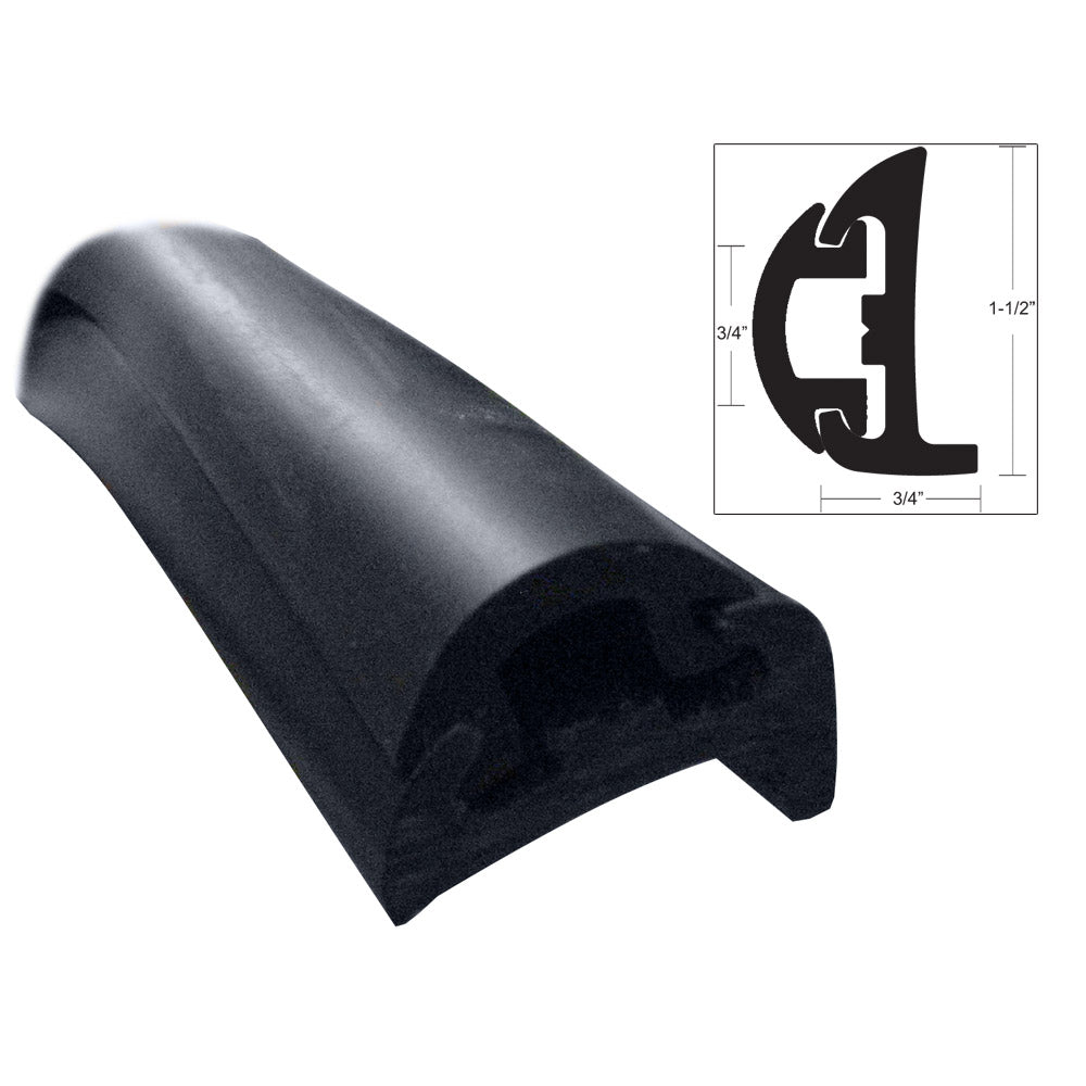 TACO SemiRigid Rub Rail Kit Black wBlack Insert 50