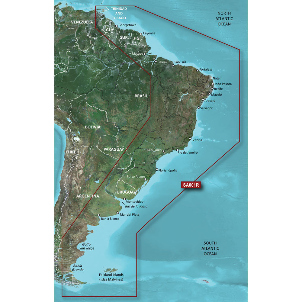 Garmin BlueChart g3 HD HXSA001R South America East Coast microSDSD
