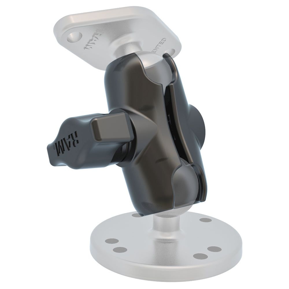 RAM Mount Short Double Socket Arm f1 Ball Bases