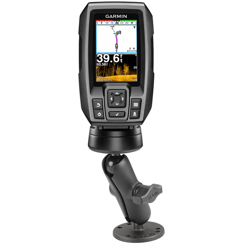 RAM Mount 1 Ball Light Use Surface Mount fGarmin echo 100 150 300c