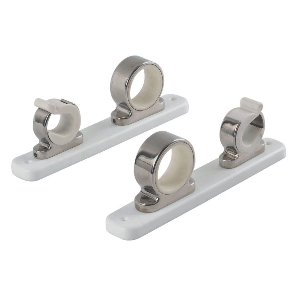 TACO 2Rod Hanger wPoly Rack Polished Stainless Steel