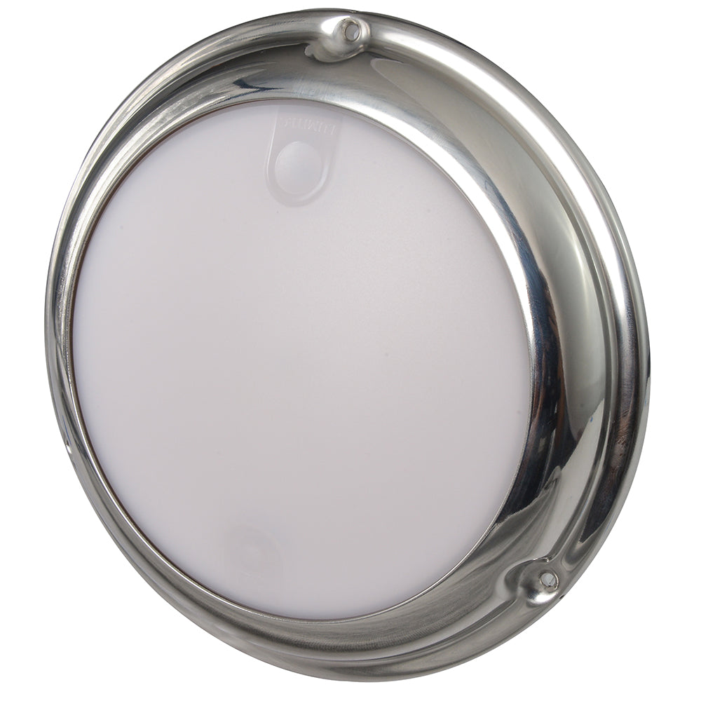Lumitec TouchDome Dome Light Polished SS Finish 2Color WhiteBlue Dimming