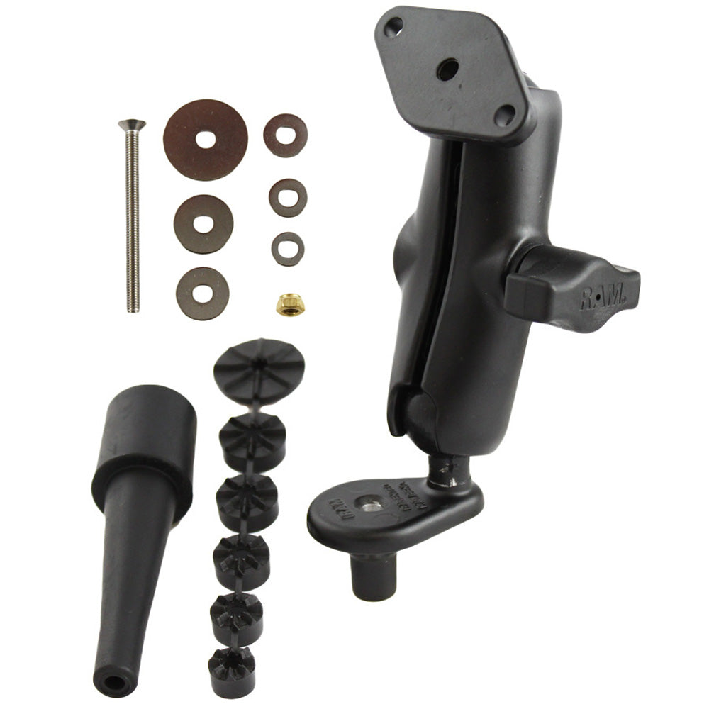 RAM Mount Fork Stem Motorcycle Base wDouble Socket Diamond