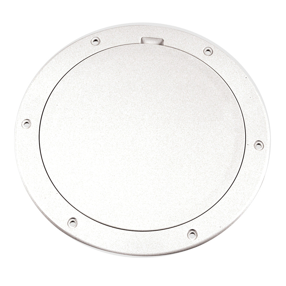 Beckson 6 Smooth Center PryOut Deck Plate White