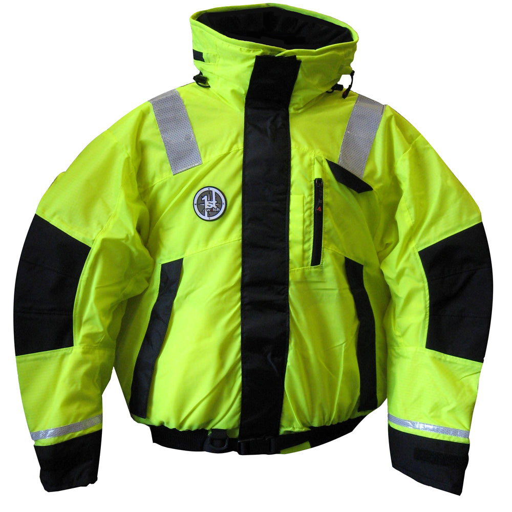 First Watch AB1100 Flotation Bomber Jacket HiVis YellowBlack XXL