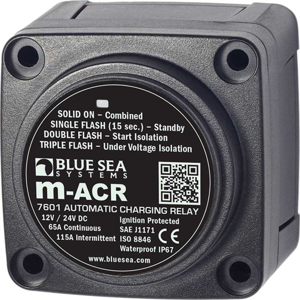 Blue Sea 7601 DC Mini ACR Automatic Charging Relay 65 Amp