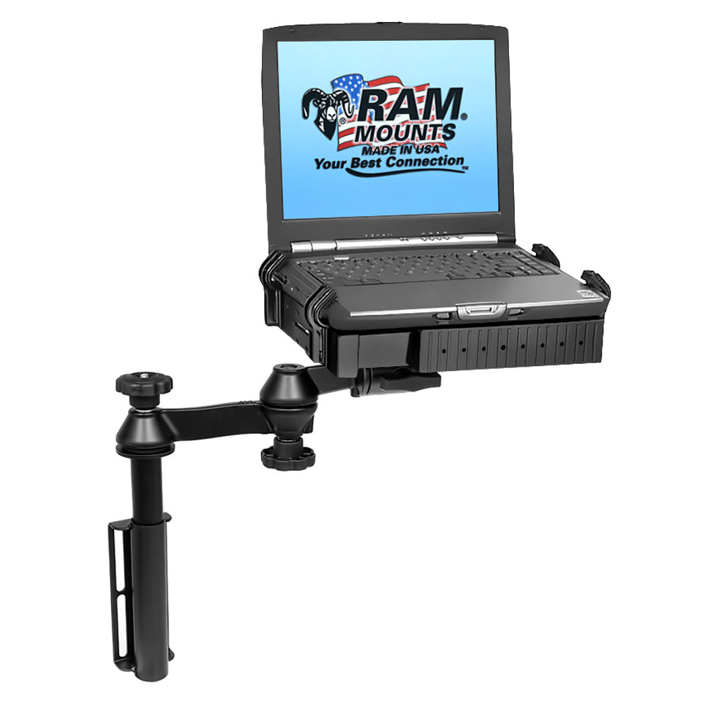 RAM Mount Universal Flat Surface Vertical DrillDown Vehicle Laptop Mount Stand