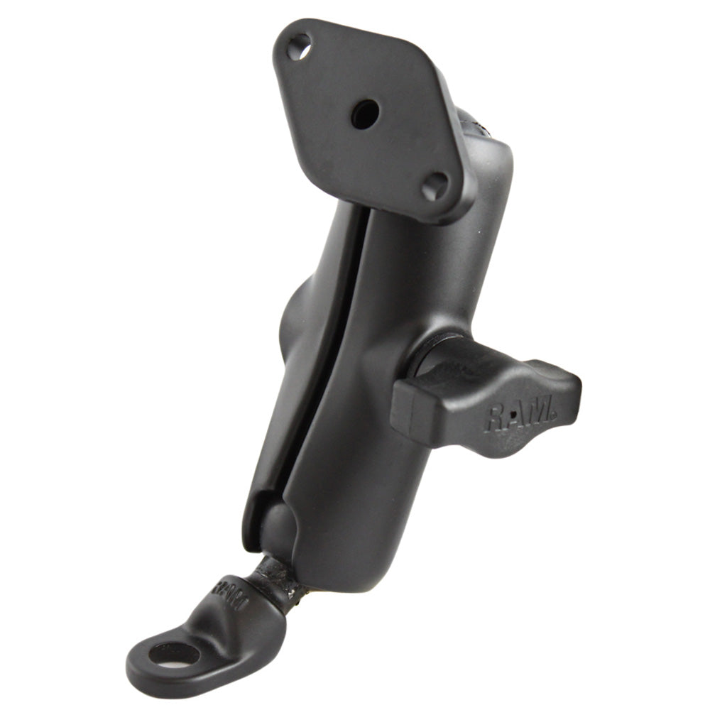 RAM Mount 9mm Angled Base wDouble Socket Arm Diamond Adapter