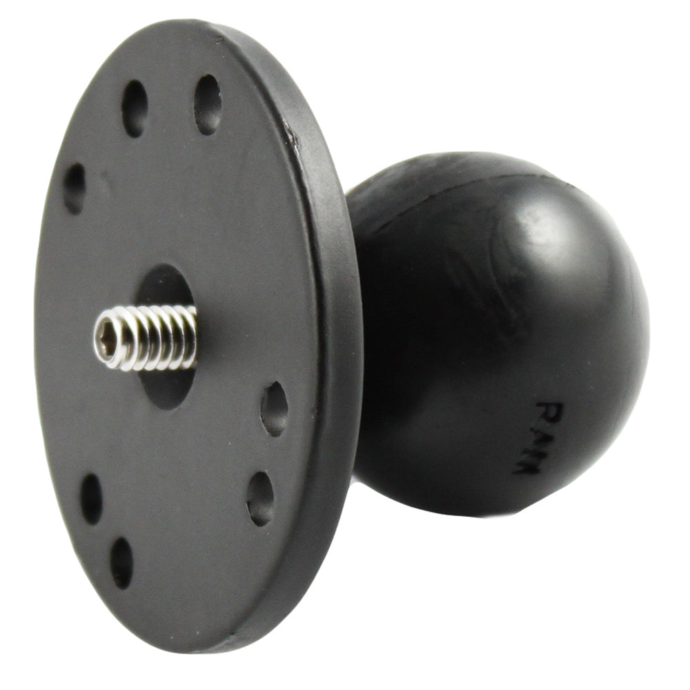 RAM Mount 25 Round Base w15 Ball 1420 Threaded Male Post fCameras