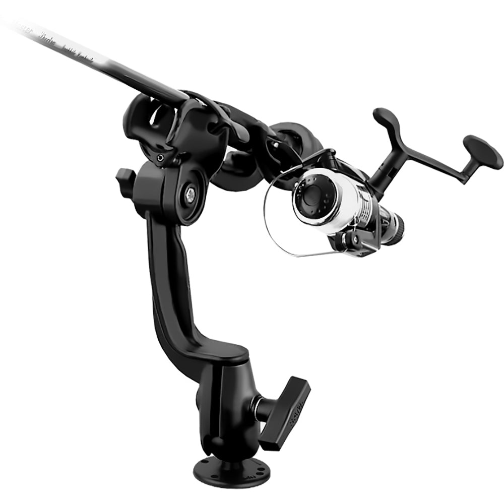 RAM Mount RAMROD 2000 Fishing Rod Holder wRAMROD Revolution RatchetSocket System Round Flat Surface Base