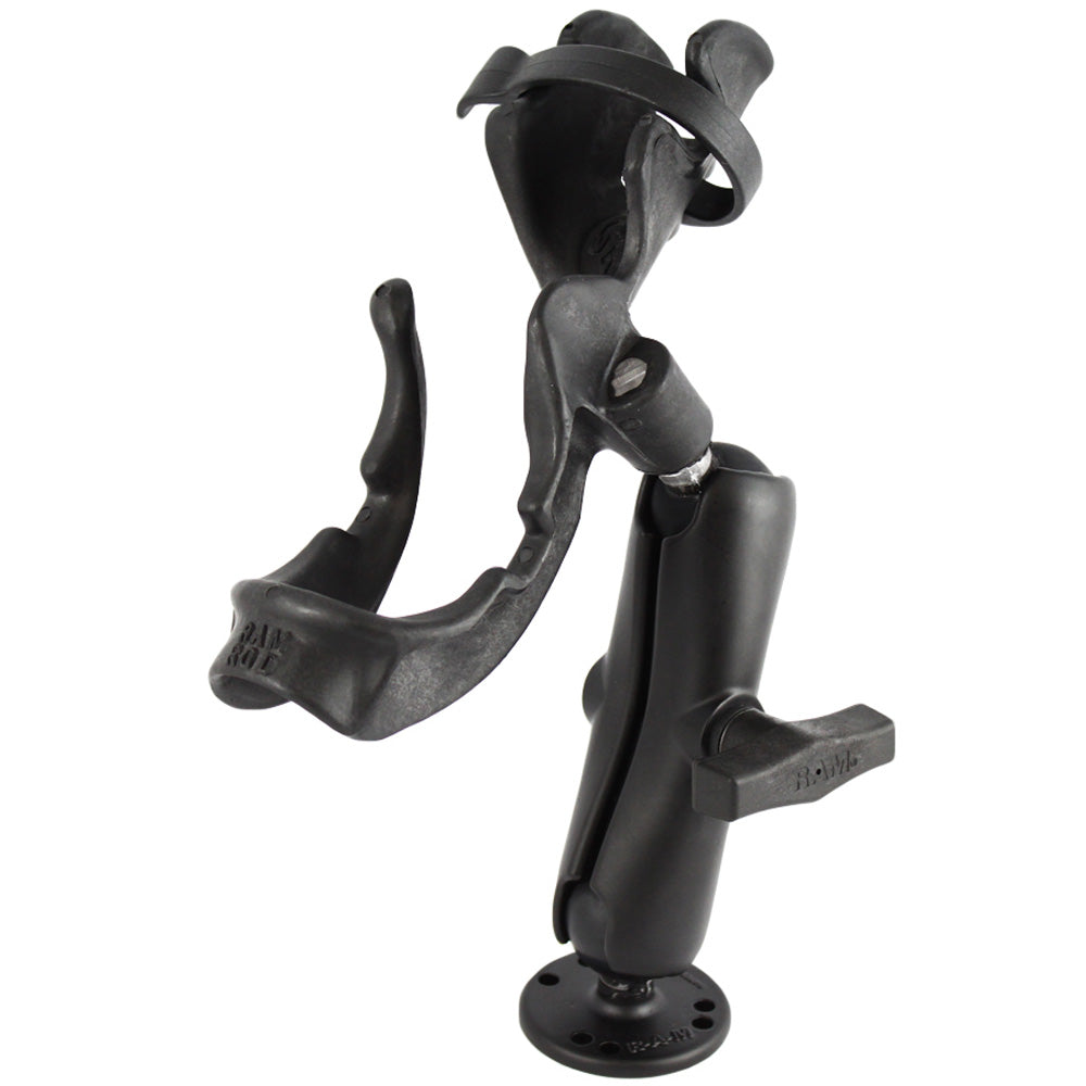 RAM Mount RAMROD 2000 Fishing Rod Holder wRAMROD Revolution RatchetSocket System and Round Flat Surface Base