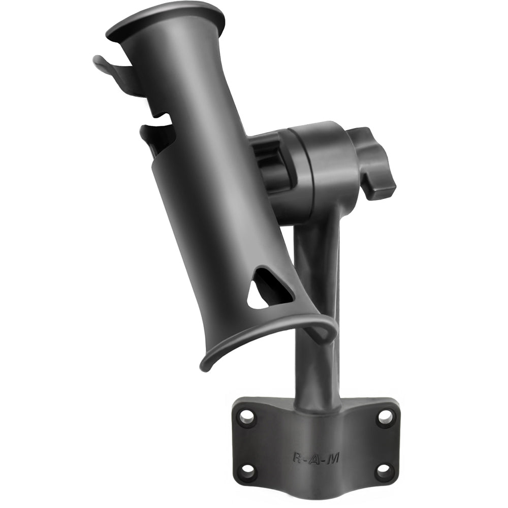 RAM Mount RAM Tube Jr Fishing Rod Holder wStandard 6 Length Post Spline Bulkhead Mounting Base