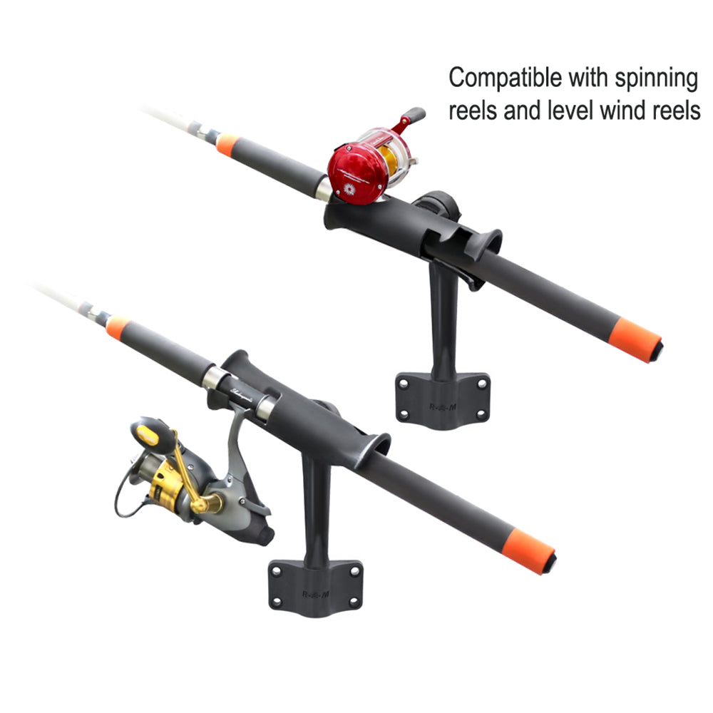 RAM Mount RAM Tube Jr Fishing Rod Holder wStandard 6 Length Post Spline Bulkhead Mounting Base