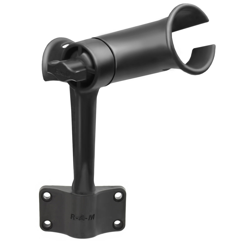 RAM Mount RAM Tube Jr Fishing Rod Holder wStandard 6 Length Post Spline Bulkhead Mounting Base