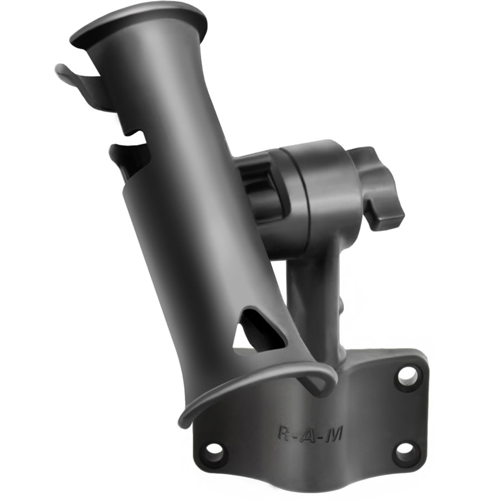 RAM Mount RAM Tube Jr Fishing Rod Holder wShort 4 Length Post Spline Bulkhead Mounting Base