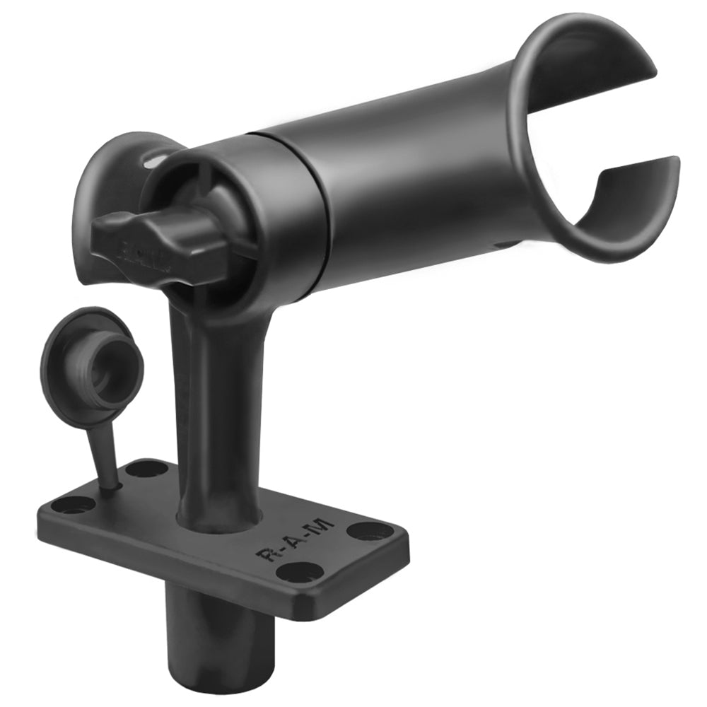 RAM Mount RAM Tube Jr Rod Holder wShort 4 Length Post Spline Flush Mounting Base