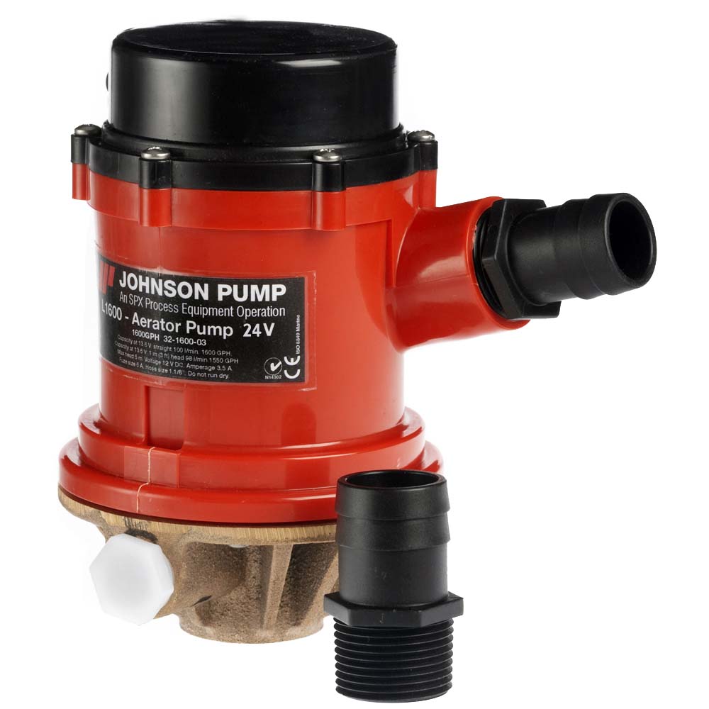 Johnson Pump Pro Series 1600GPH Tournament LivewellBaitwell Pump 24V
