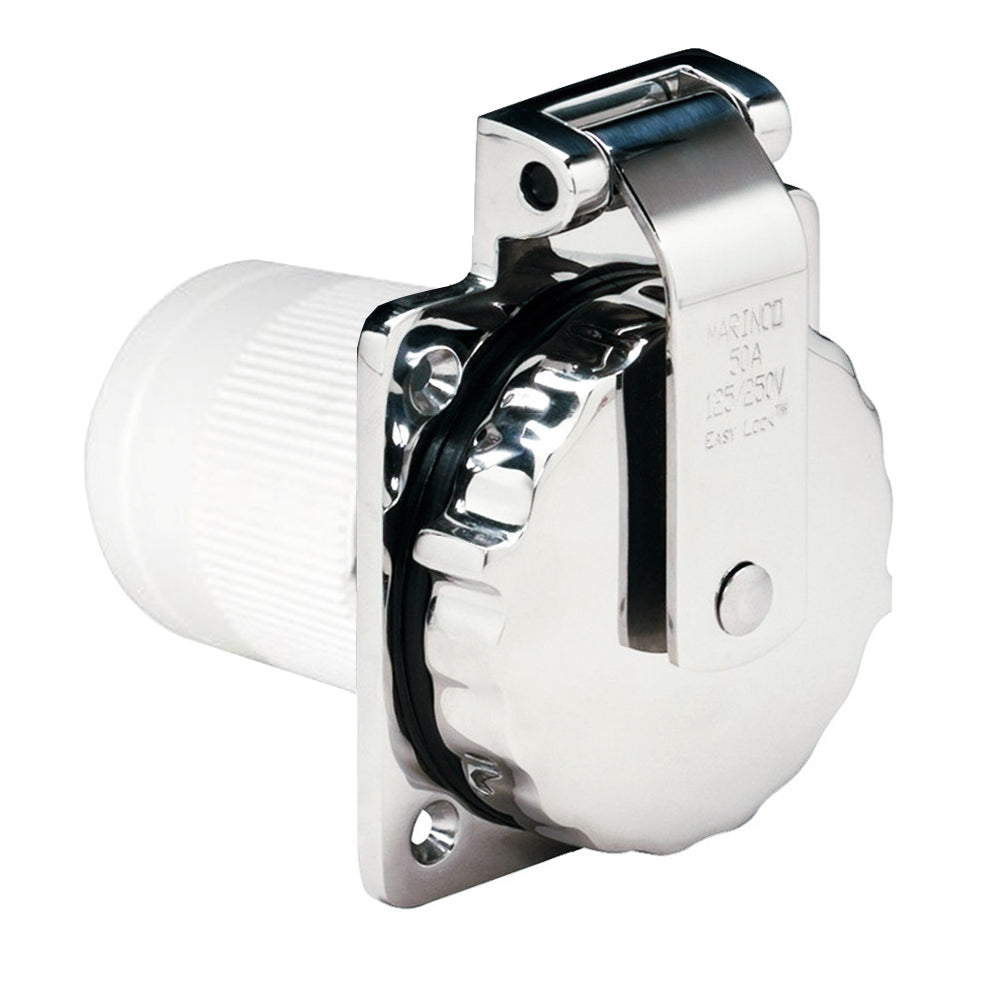 Marinco 6373ELB 50Amp 125250V Stainless Steel Inlet