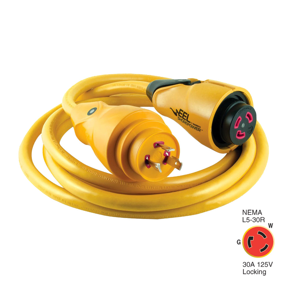 Marinco CS3012 EEL 30A 125V Shore Power Cordset 12 Yellow