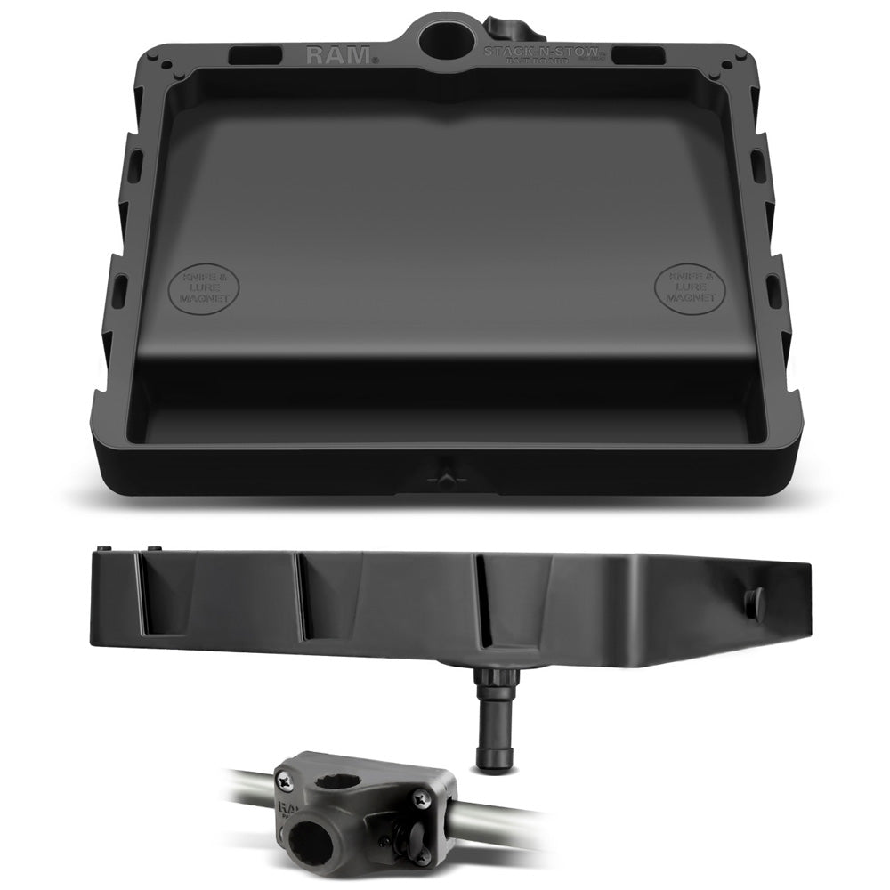RAM Mount STACKNSTOW Bait Board wCombination Bulkhead Rail Adapter Kit