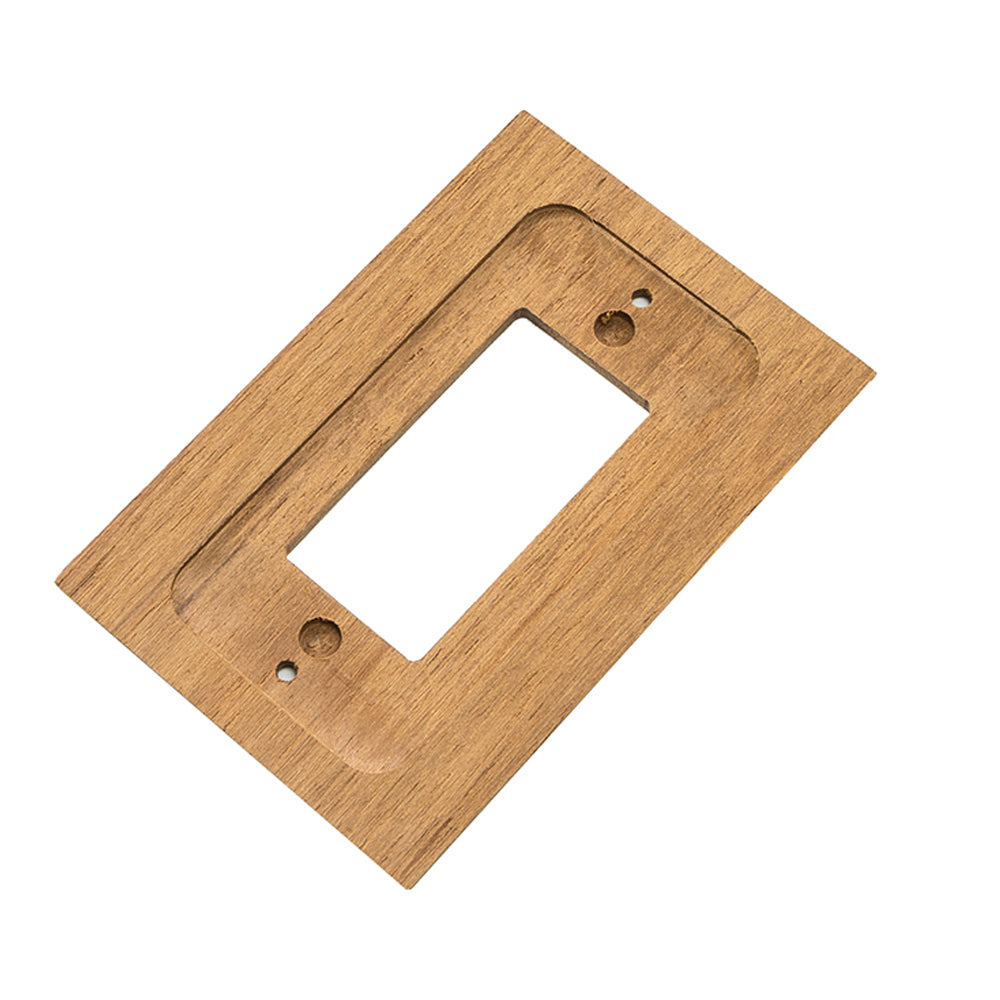 Whitecap Teak Ground Fault Outlet CoverReceptacle Plate