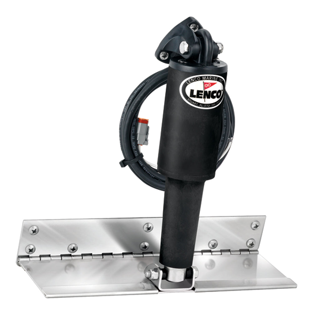 Lenco 4 x 12 Limited Space Trim Tab Kit wo Switch Kit 12V ElectroPolished Short Actuator
